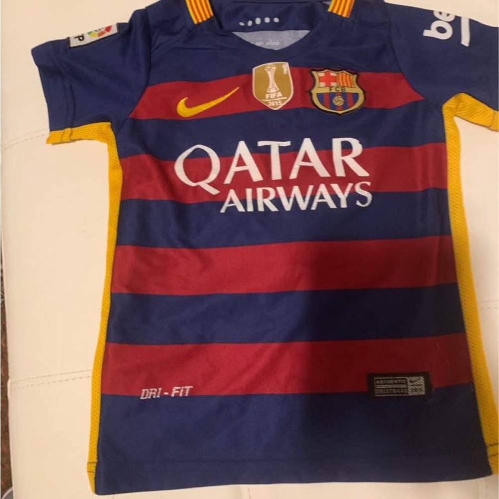 Nike Kids Blue and Red Striped Shirt &short